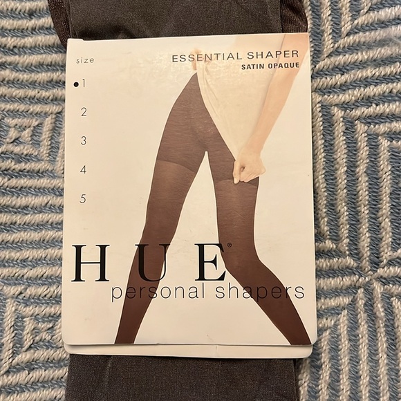 HUE Essential Shaper Satin Opaque Tights - Size 1 - Picture 2 of 4